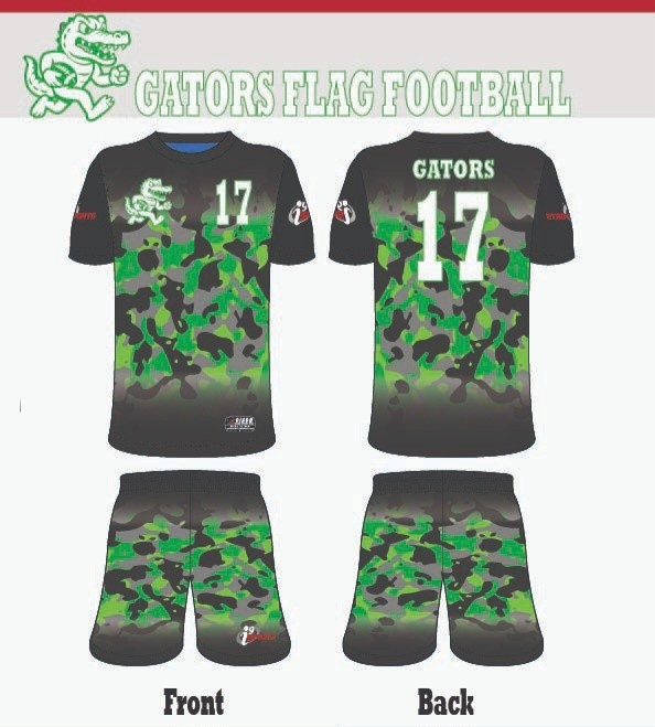 Gators FF Uniform Camo Neon Green Fade to black