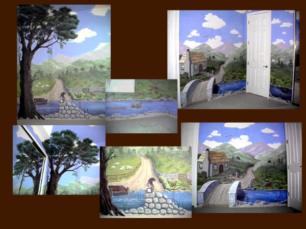 Collage of cottage room