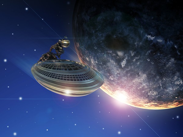 Flying near the unknown planet