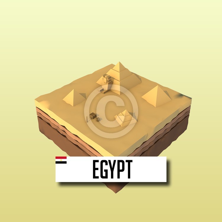 Egypt Low Poly 1000x1000