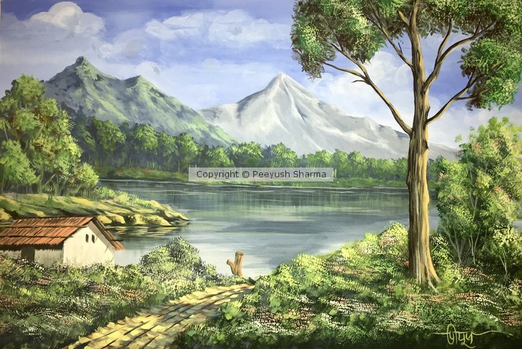 Acrylic landscape