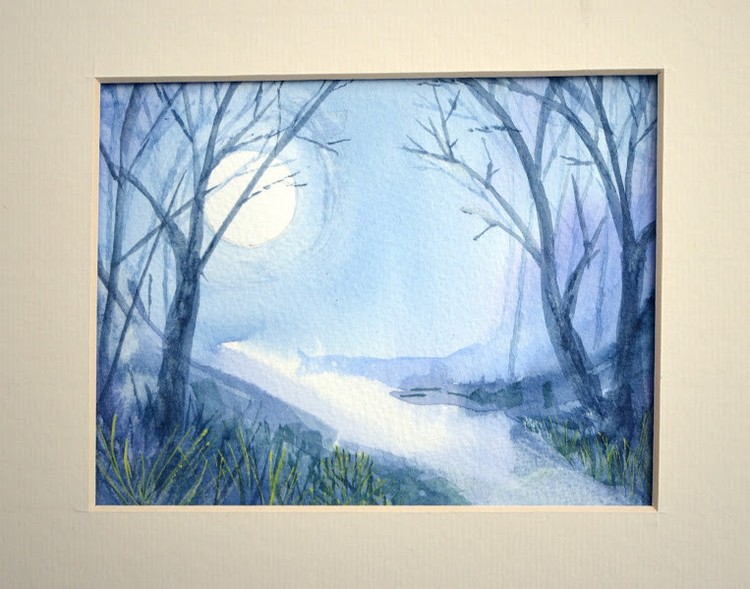 moonlight through Epsom Woods