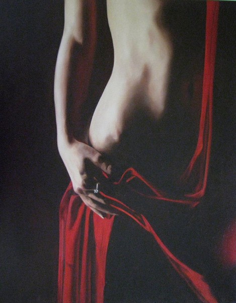 Red draperia