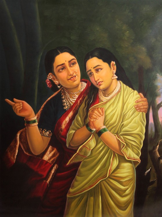 A Mother Consoling Her Newly Wedded Daughter  