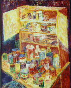 An open cupboard