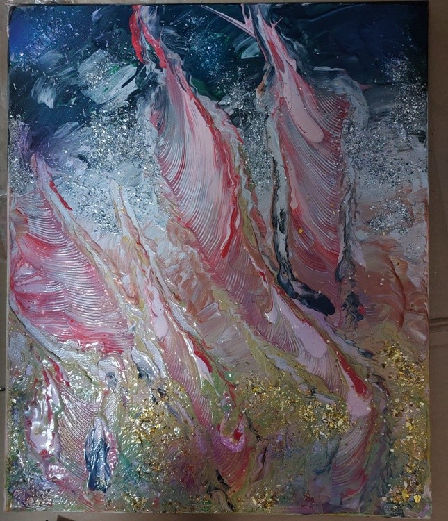 abstract acrylic on canvas