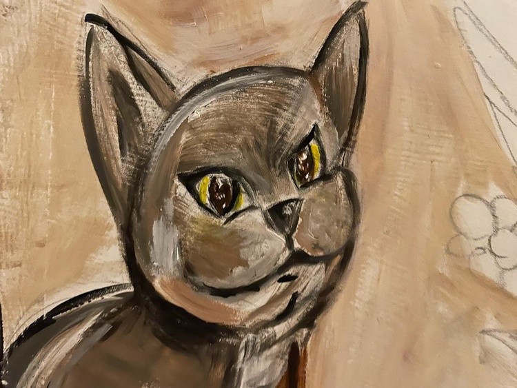  workinprogress acrylicpainting paintedcat fantasypainting  art artwork artist artofinstagram artist