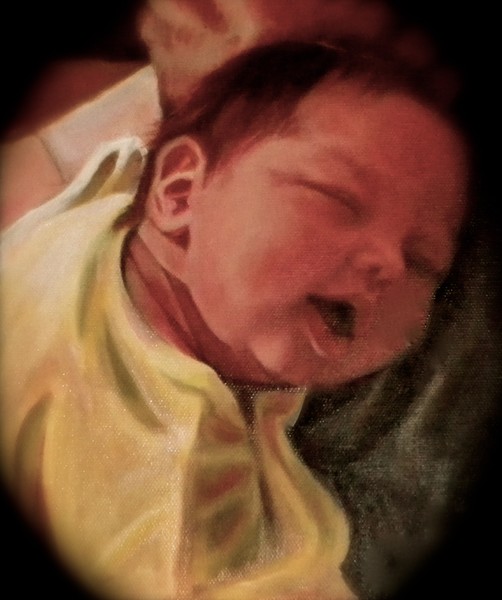 Smiling Newborn baby