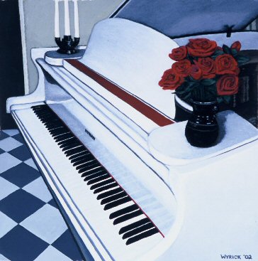 White Baby Grand