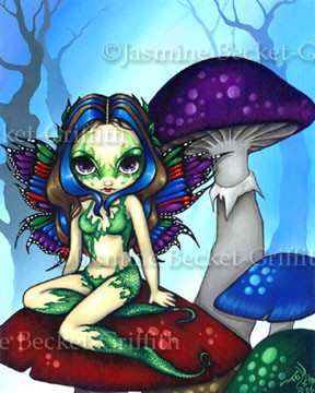 Masked Fairy on the Mushrooms
