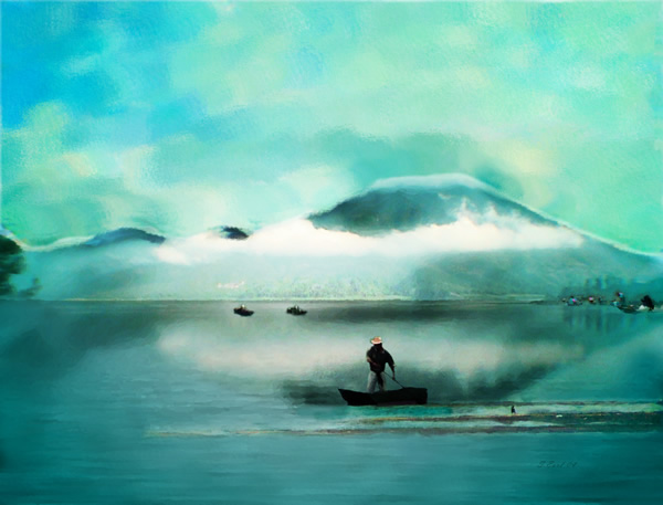Fishermen in the Lake