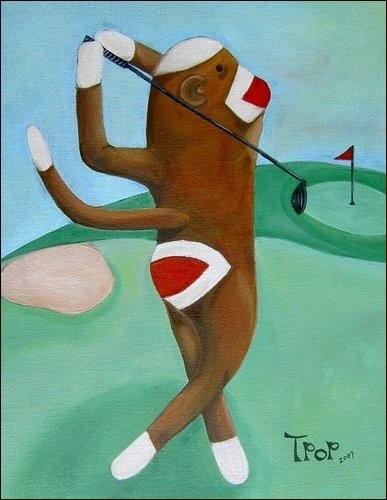 Golf Sock Monkey