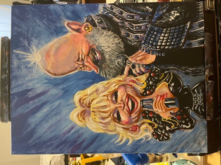 Dolly Parton and Rob Halford