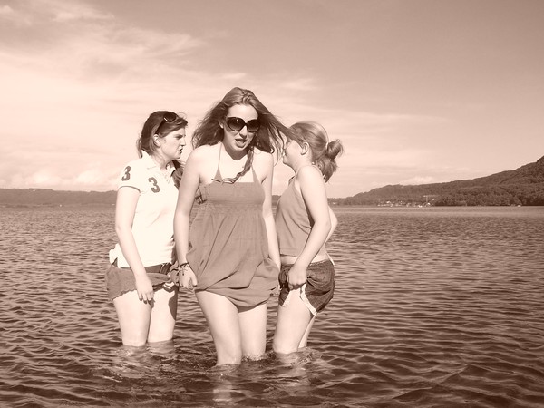 in the lake