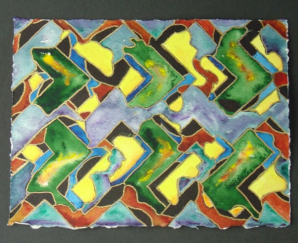 A paint brush runs through it