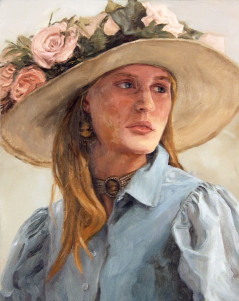Untitled (Girl with a flowered hat ) 