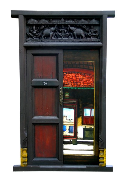 brown door