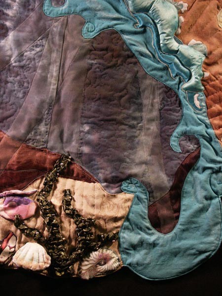 Worlds Apart quilt (detail)