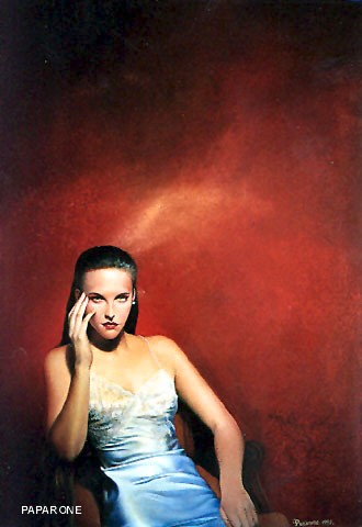 the woman in red