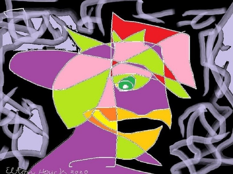JIMMY HENDRICKS purple haze ...(c) ..2020..elton houck...digital...out there art....