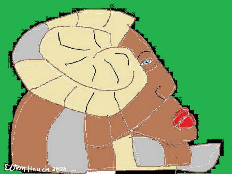 Hard to be her friend as she wont come out of her shell..(C) 2020..ELTON HOUCK..DIGITAL PSYCH ART..