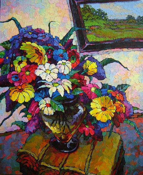Sunny flowers. Sketch.