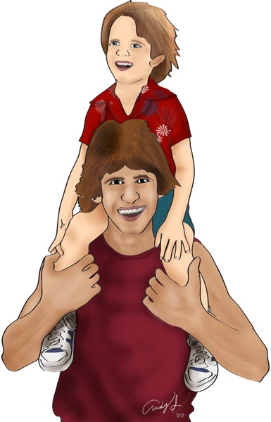 Me & Dad Drawing '07