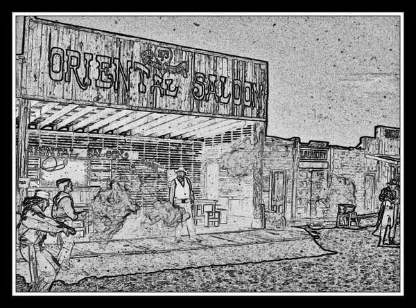 STYLIZED SHOOT OUT AT OK CORRAL