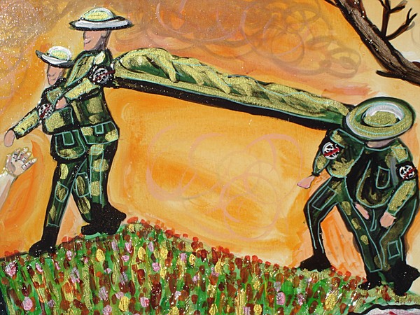Closeup of soldiersin Holy Quest