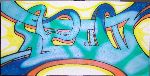 Spin Off Tag graffiti piece spray paint