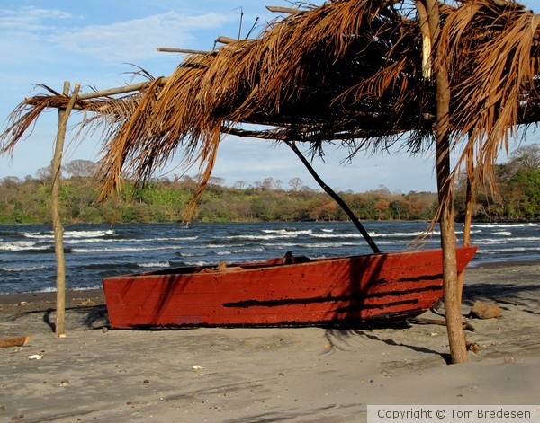 Boat on Ometepe Beach