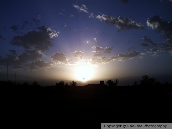 Blue morning sky in Iraq