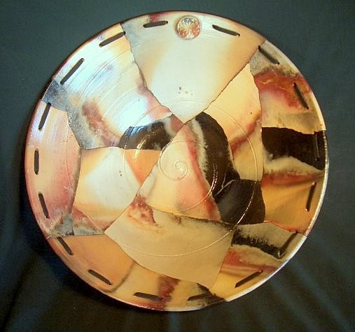 EYE-CATCHING CENTERPIECE MOSAIC PITFIRE BOWL