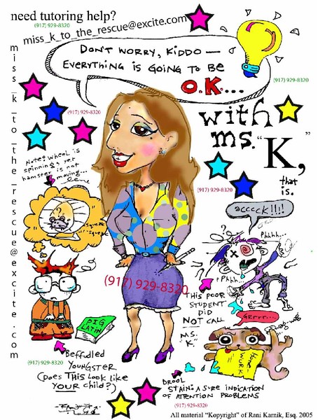 Miss K to the Rescue Tutoring Flier