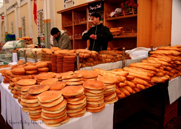 Breads in Market in Tunis