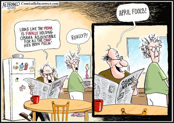 The Media in April (Cartoon)