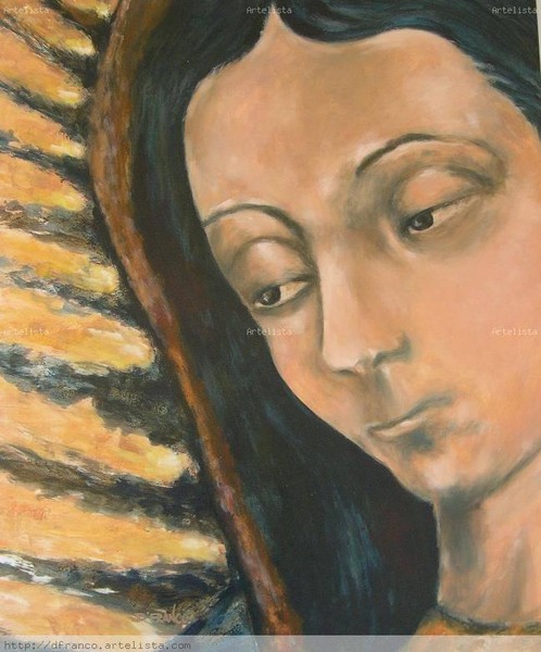 VIRGEN D GUADALUPE-original signed painting