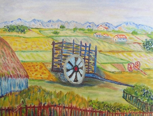 Blue cart