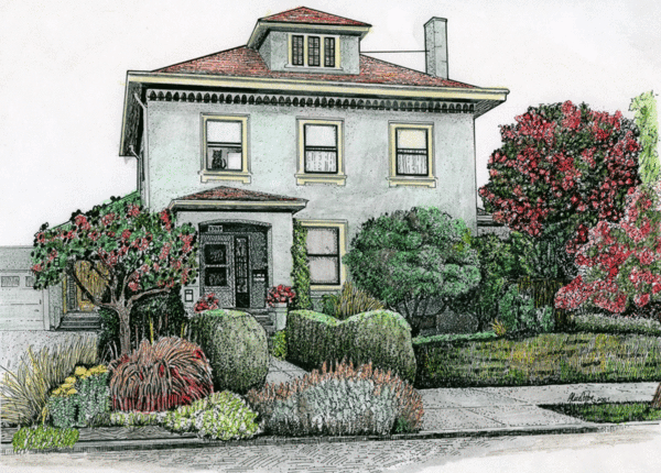 colored home portrait