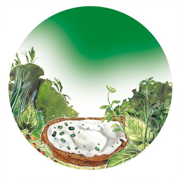 Bread with cream cheese and herbs