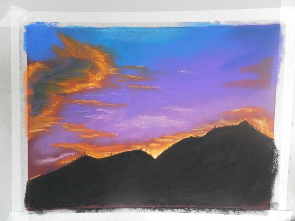Dusk over mountains