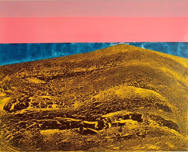 Hills with sunset