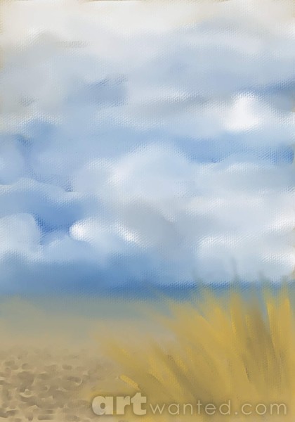 Clouds over beach