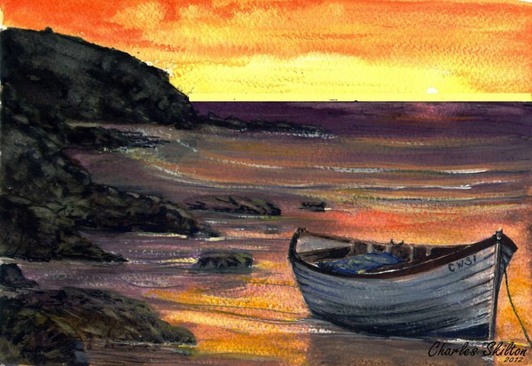 sunset boat
