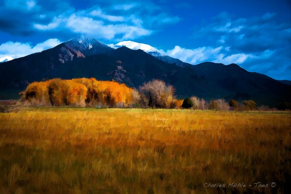 Taos mountain in the Fall