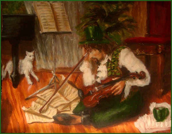 Fiddle & cat