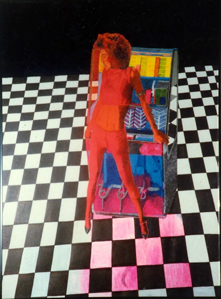 woman on a jukebox