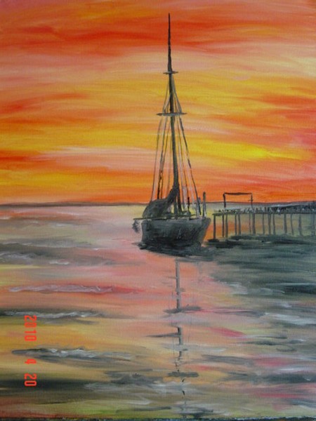 Sunset Sailboat