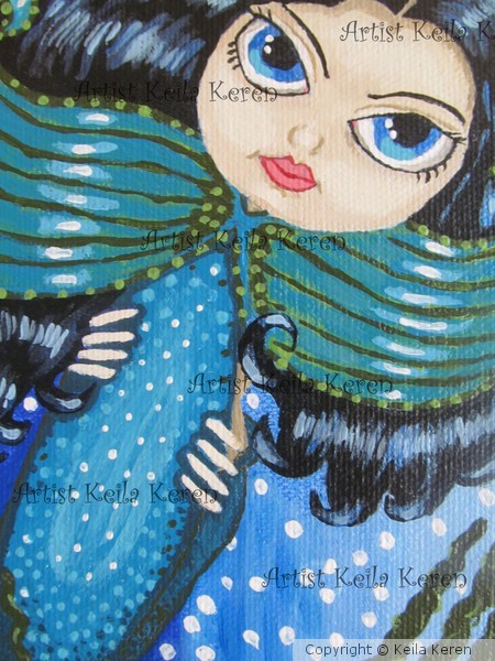 Blu Mermaid, Original Painting.