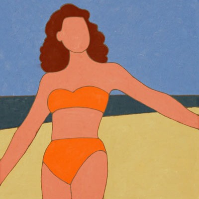 Orange bikini